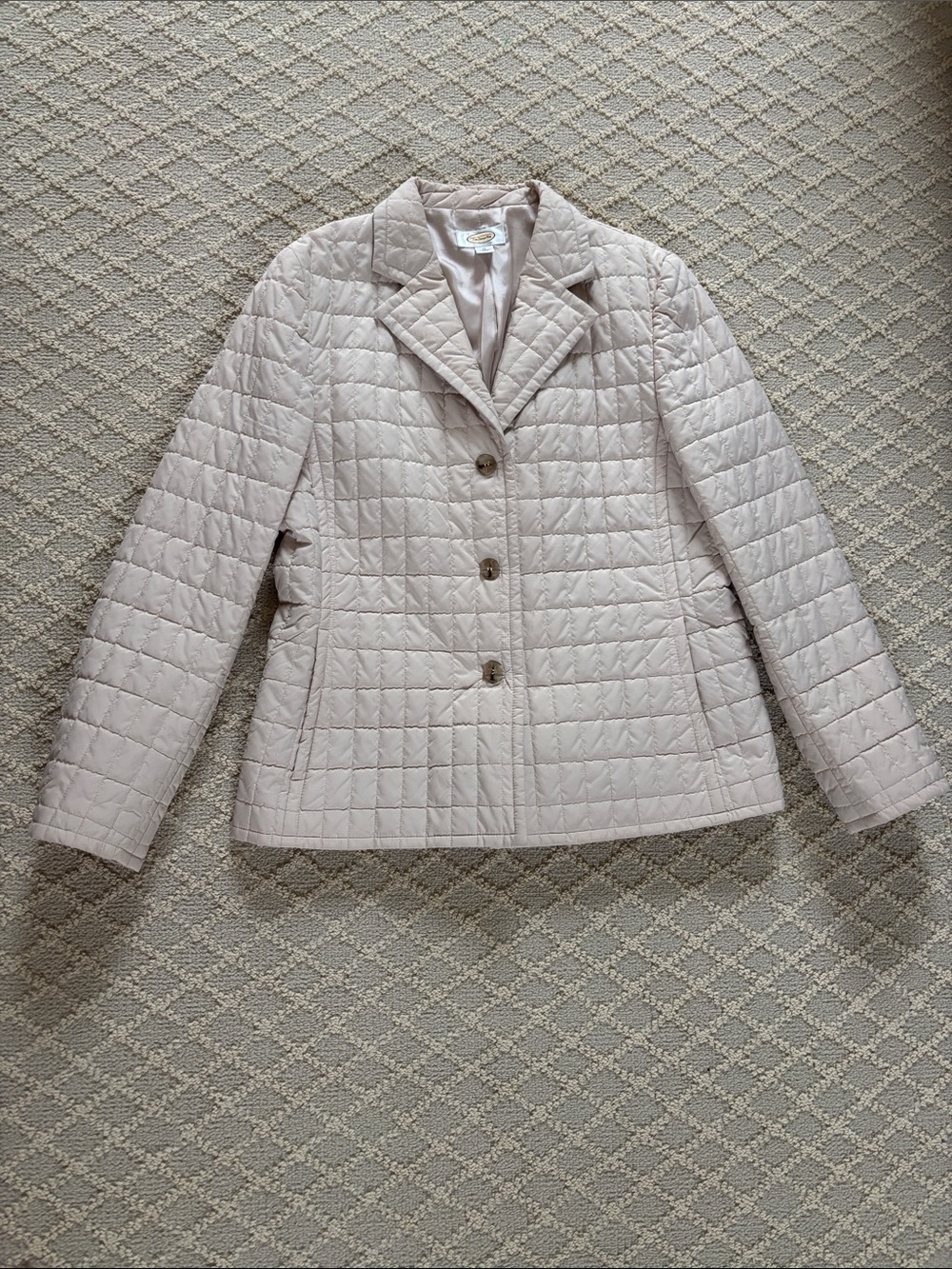 Talbots Quilted Button-Front Puffer Jacket - Picture 1 of 14
